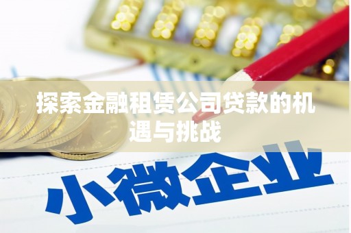 竹东探索金融租赁公司贷款的机遇与挑战