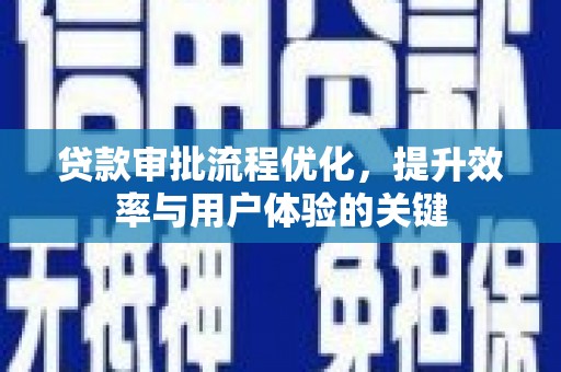 新蔡贷款审批流程优化，提升效率与用户体验的关键