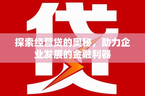 东至探索经营贷的奥秘，助力企业发展的金融利器