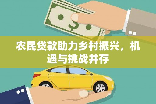 苍南农民贷款助力乡村振兴，机遇与挑战并存