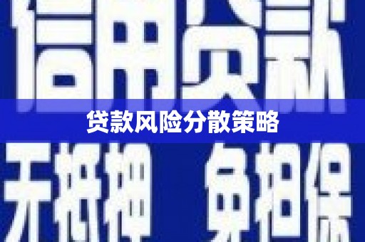 绥滨贷款风险分散策略