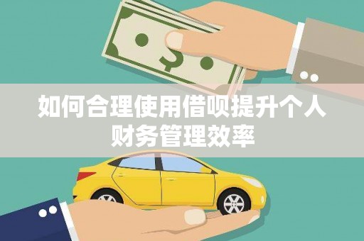 雨花如何合理使用借呗提升个人财务管理效率
