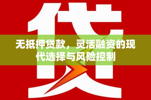 雨山无抵押贷款，灵活融资的现代选择与风险控制