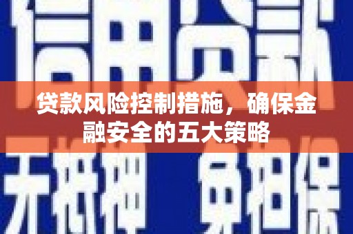 平南贷款风险控制措施，确保金融安全的五大策略