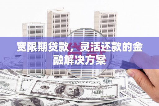 礼县宽限期贷款，灵活还款的金融解决方案