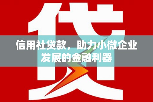安仁信用社贷款，助力小微企业发展的金融利器