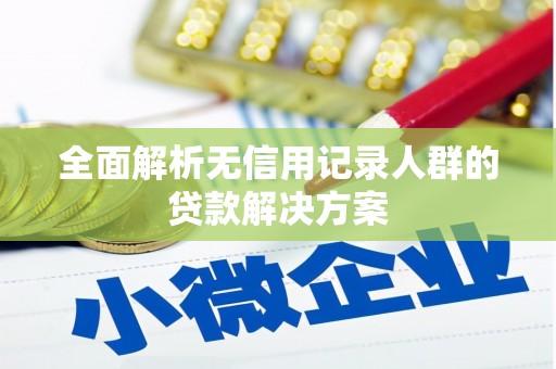 响水全面解析无信用记录人群的贷款解决方案